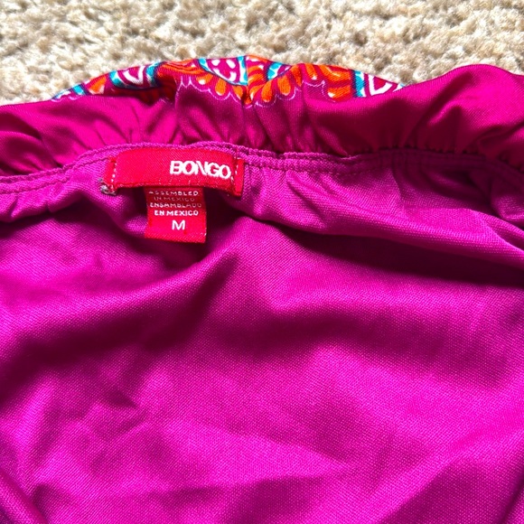 Bongo Women's Boho Halter Top (Orange, Blue, and Pink, Size: Medium) - Picture 3 of 3